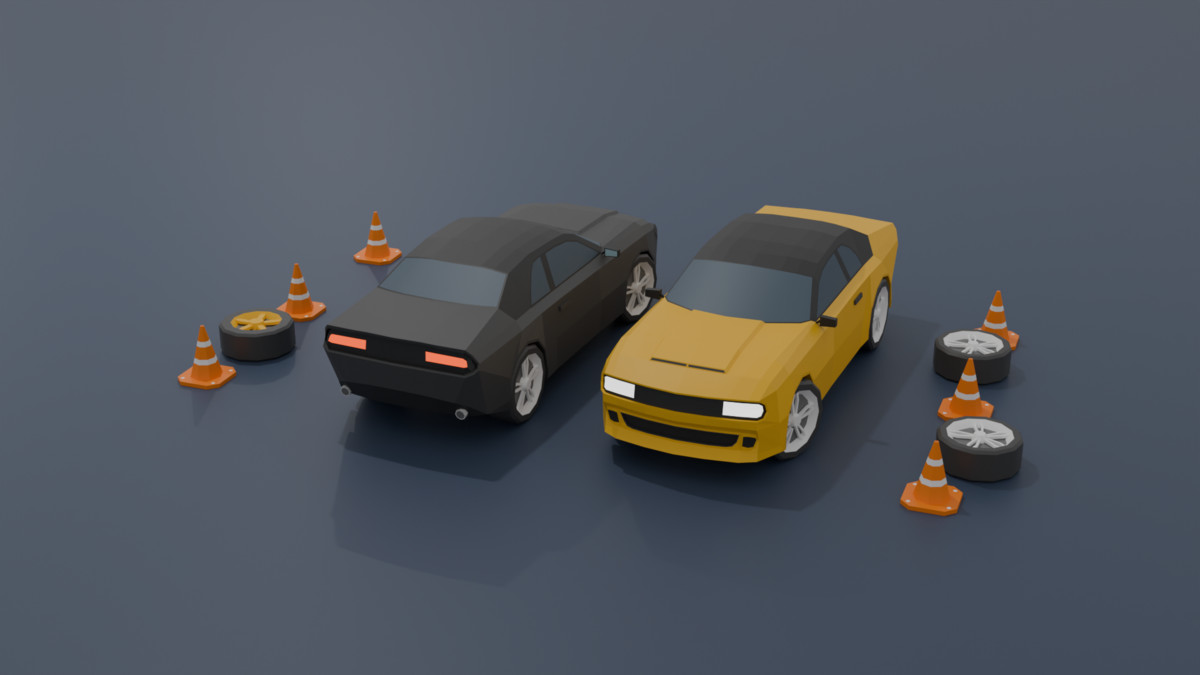 Mobile Optimize-Low Poly Vehicles