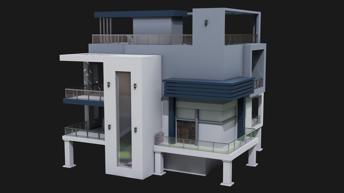 Modern House 02 URP HDRP Textures