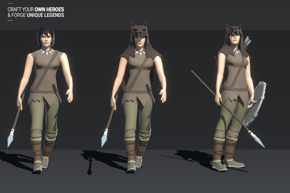 Polyquest Heroes: Warrior I Huntress