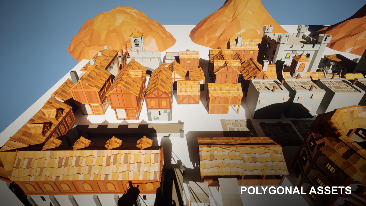 Low poly Medieval City