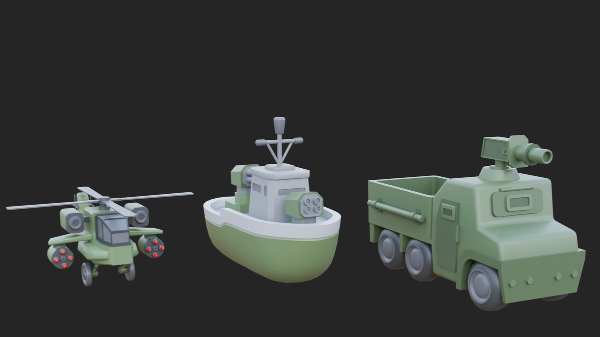 Military - Stylized Low Poly Asset Pack by Ake