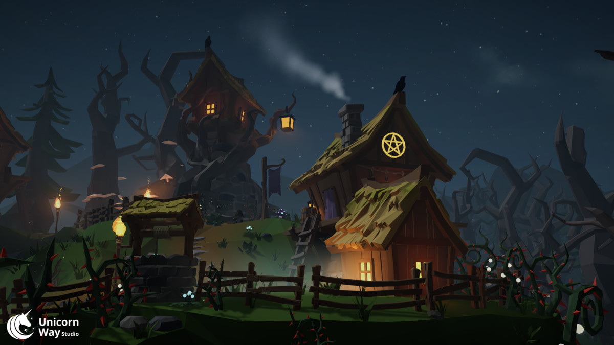 Fantasy Witch Village - Low Poly Stylized Pack