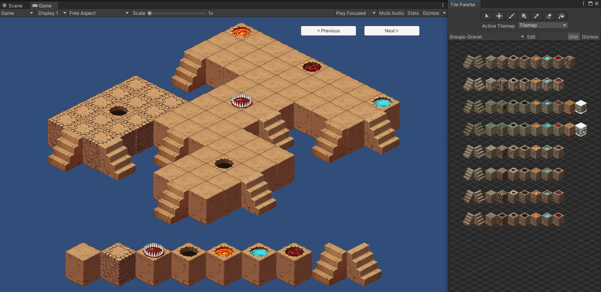 2D Isometric Modular Tileset – Dirt & Gravel