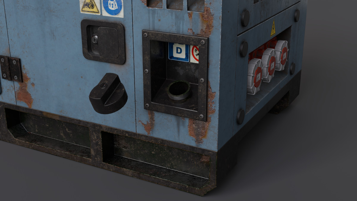 Diesel Generator (Interactive - Game ready)