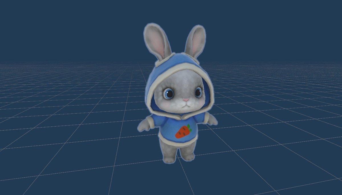 Bunny in hoodie