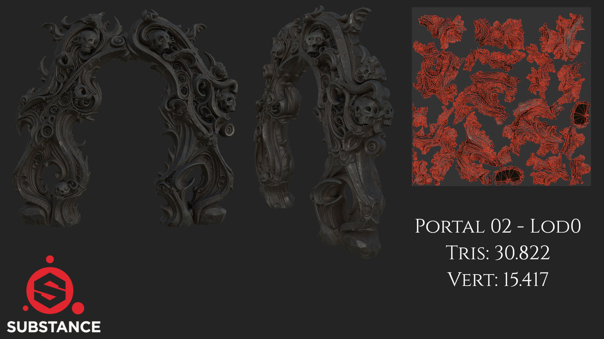 4 Dark Fantasy Portals / Gateways