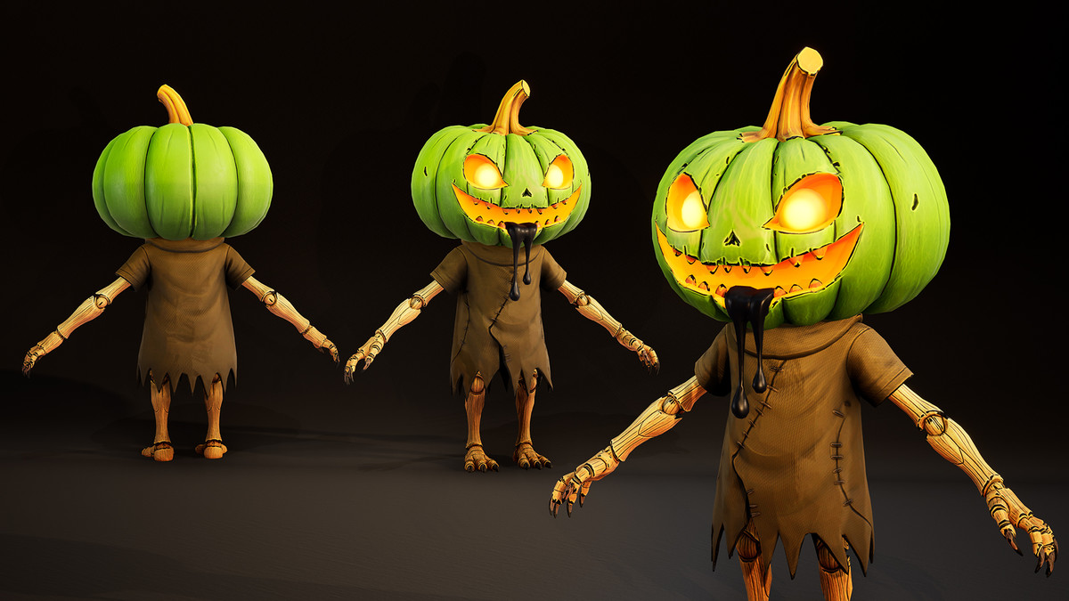 Stylized Pumpkin Horror Character Pack