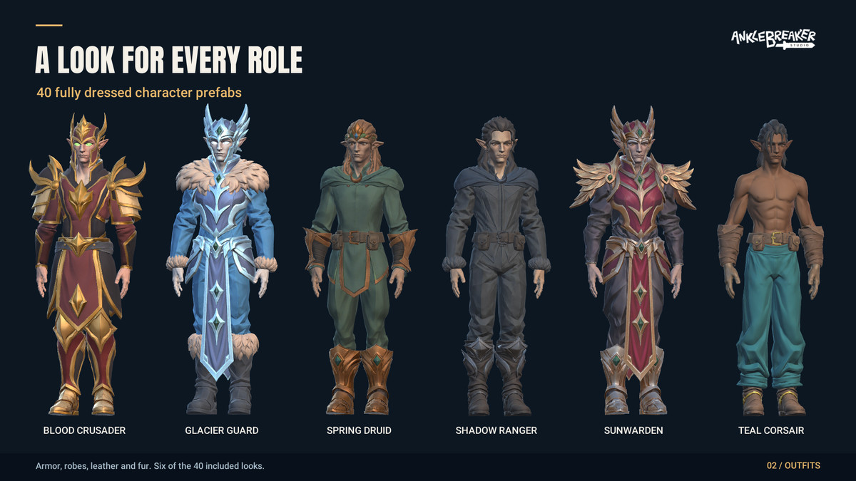 Stylized Elves Characters - Facial & Body Rig