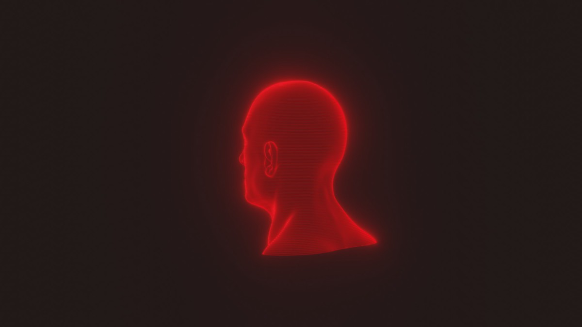 Sci-Fi Red Hologram Male Female Heads 3D Model Pack - Animated, Blend Shapes