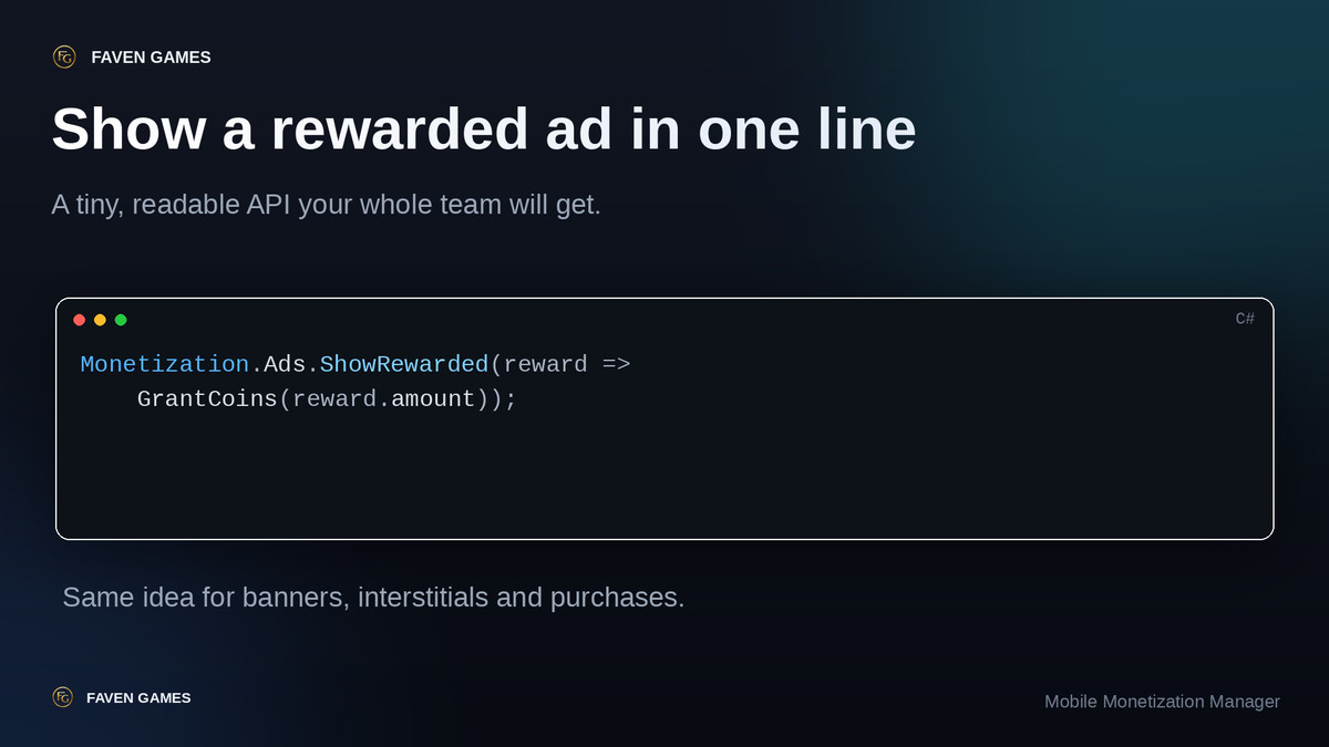 Mobile Monetization Manager: Ads, IAP & GDPR Consent