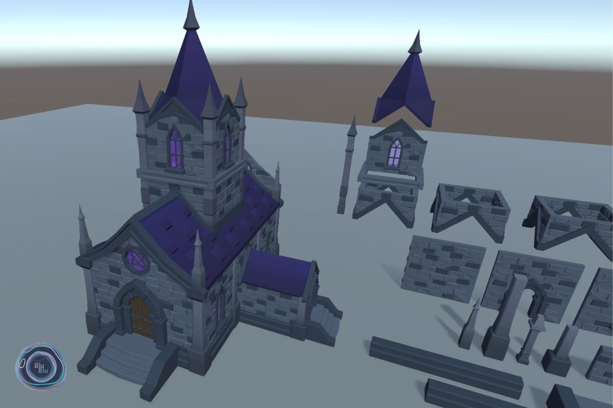 Low Poly Dark Fantasy Forest, Chapel & Ruins – RPG Environment Kit