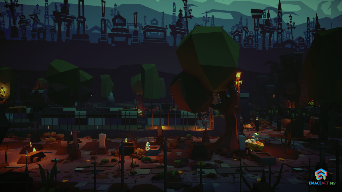 NecroPOLY - Low Poly Cemetery Kit — FREE - Dark Corners