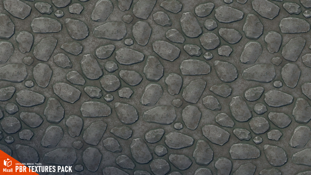 PBR Textures pack - ground, brick, tiles