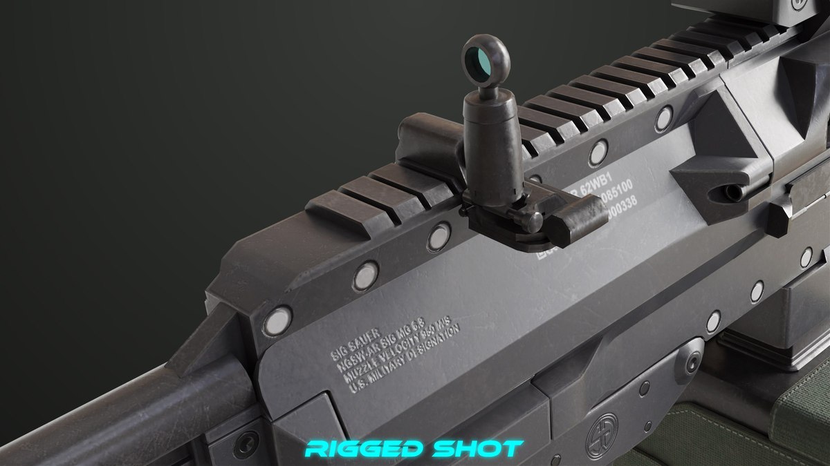 Machine Gun 14 Black URP HDRP Textures