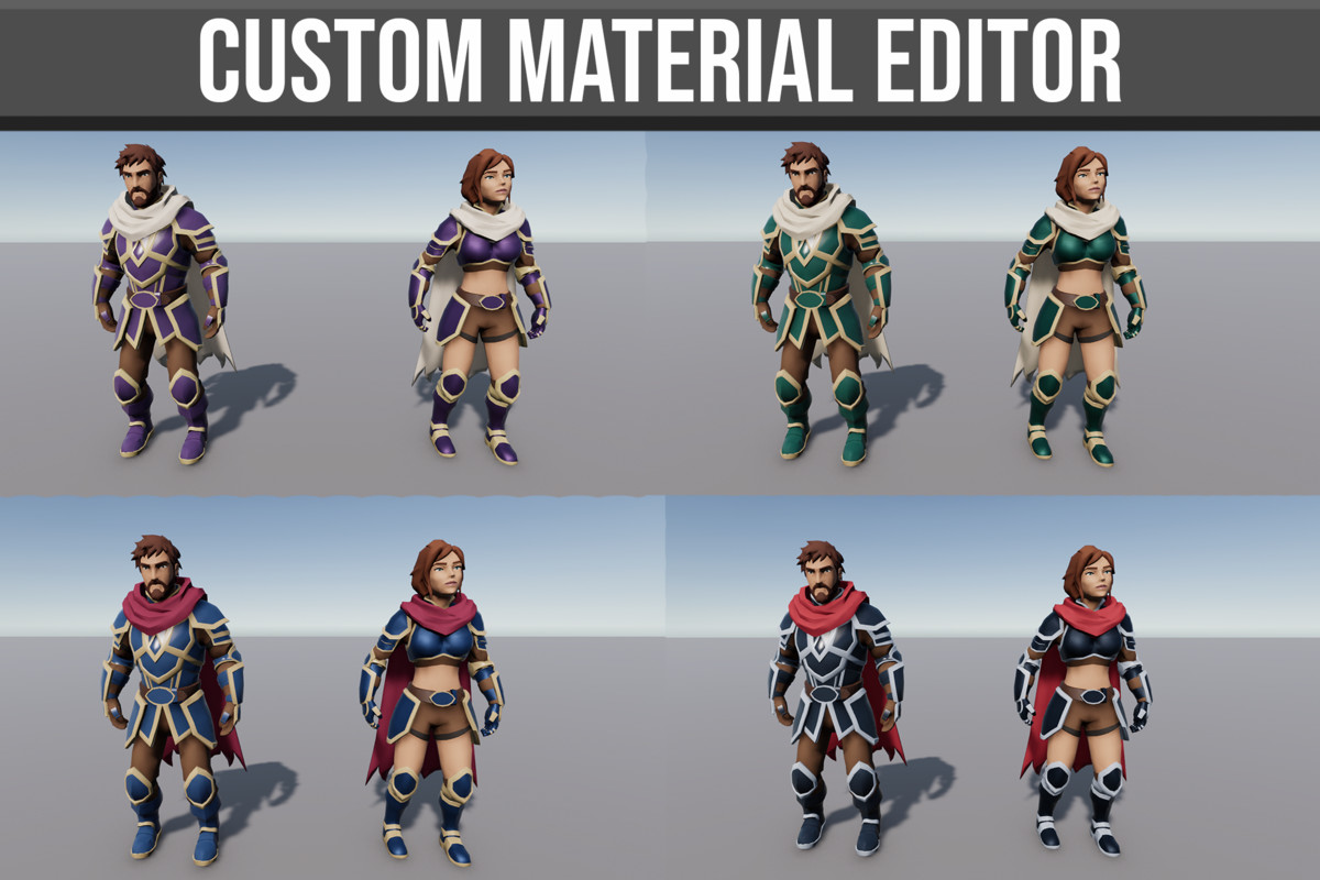 Stylized Modular Warriors – Fantasy Character Pack