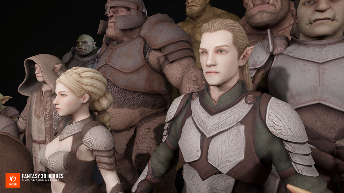 Fantasy 3D Heroes: Elves, Orcs, Goblins & More