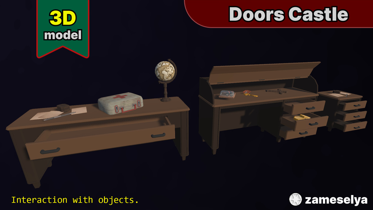 3D Models Doors Castle Pack 1