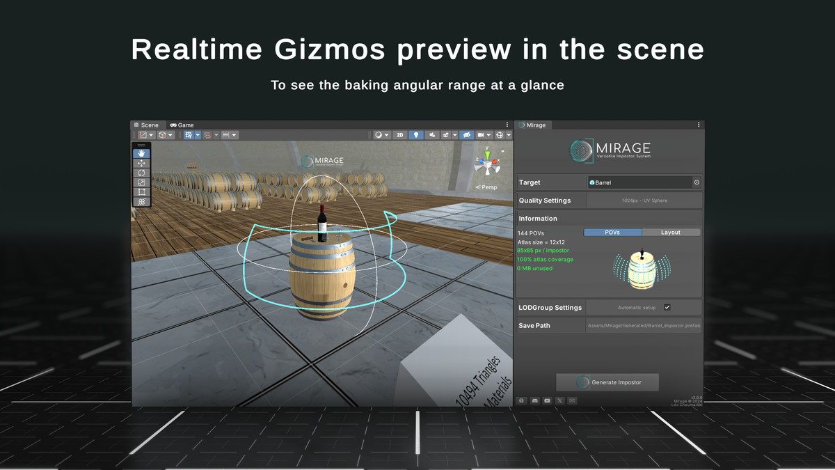 Mirage Pro - Runtime Impostors Baking System