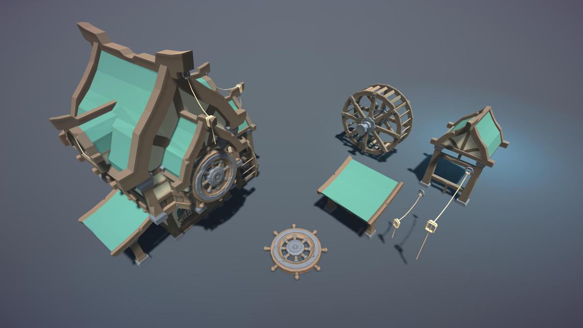 STYLIZED Fantasy Fisherman's Shack - Low Poly 3D Pack