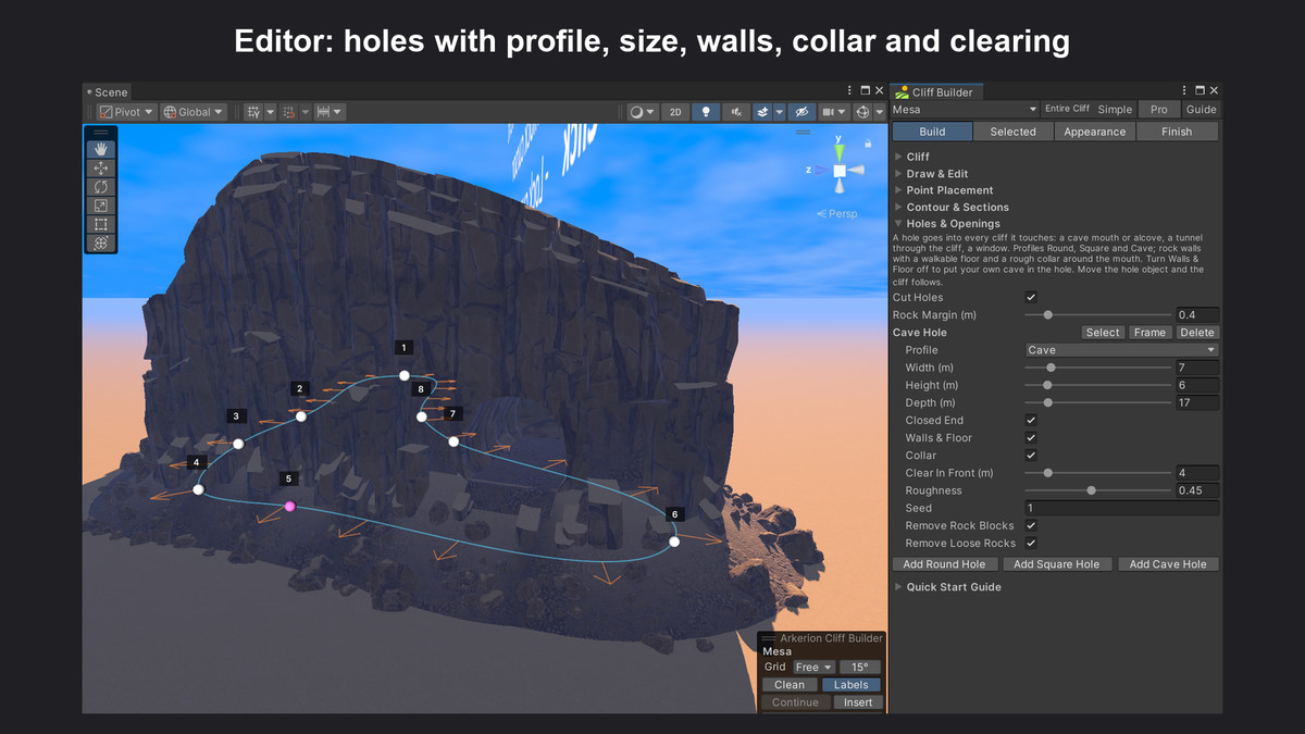 Procedural Cliff Builder