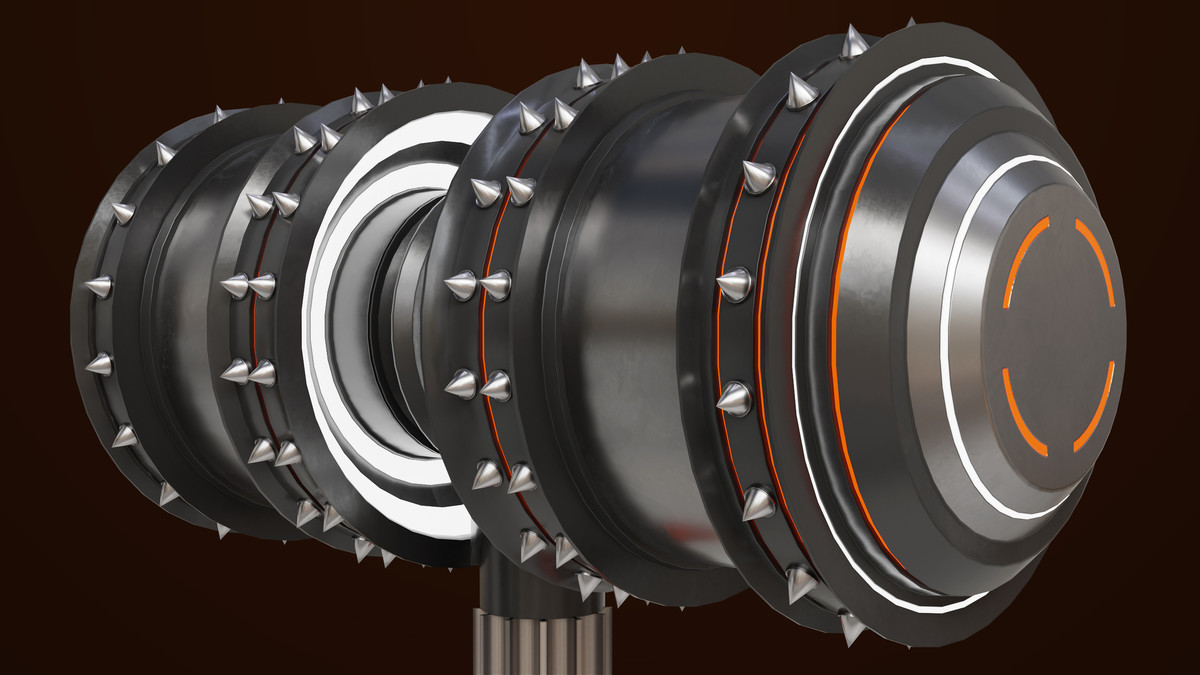 Sci Fi Battle Hammer 07 URP HDRP Textures