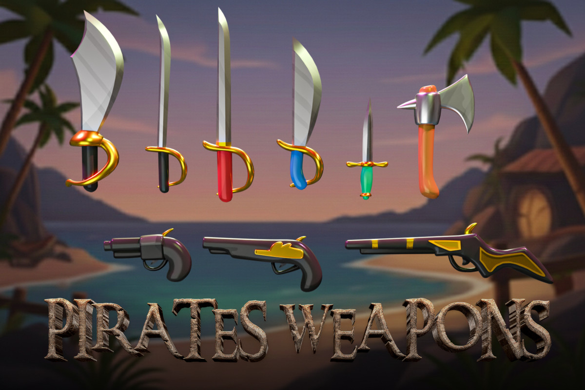 Toon Pirates Melee Weapons Pack