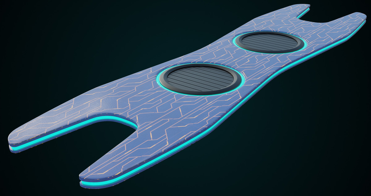 Sci-Fi Hoverboard 1 URP HDRP Textures