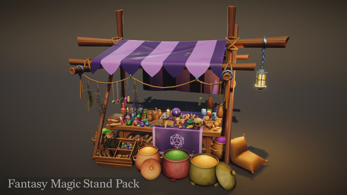 Stylized Fantasy Magic Market Stand