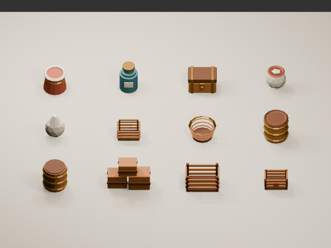 Cozy Marketcraft - Low Poly Shop and Market Props