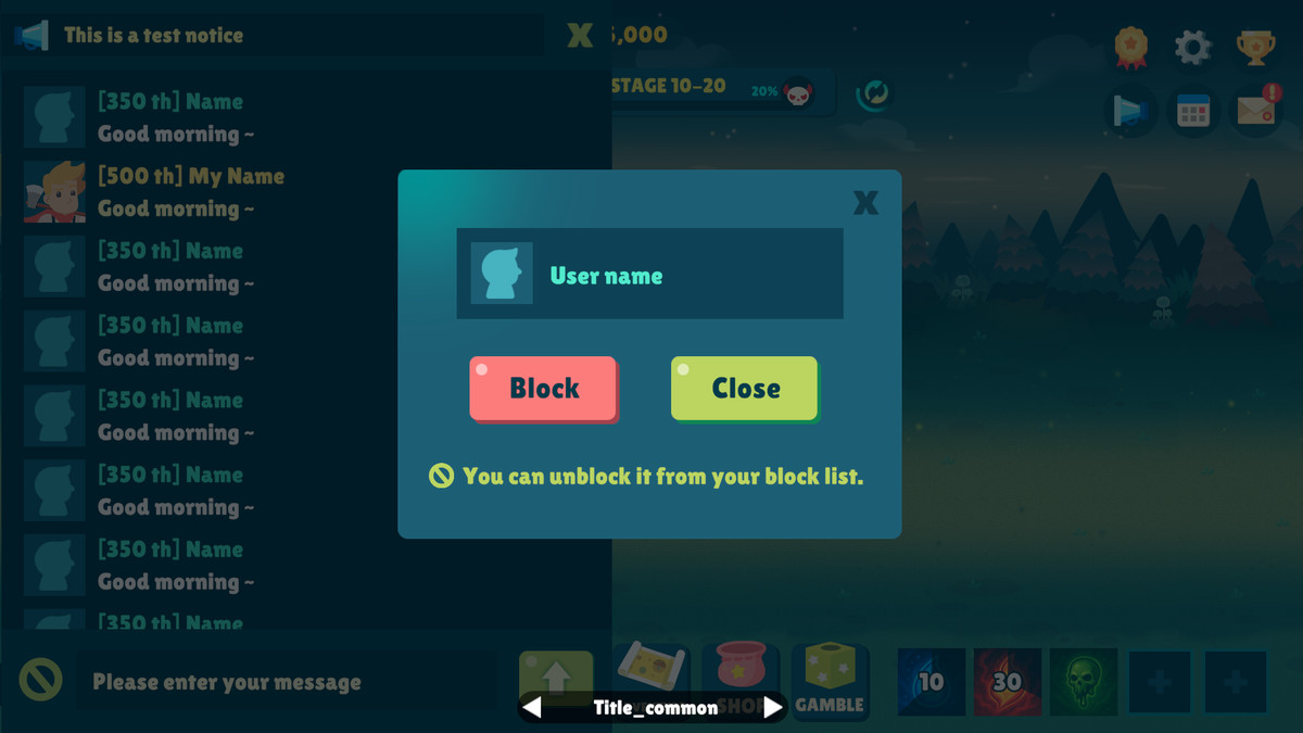Idle Game Horizontal UI Kit