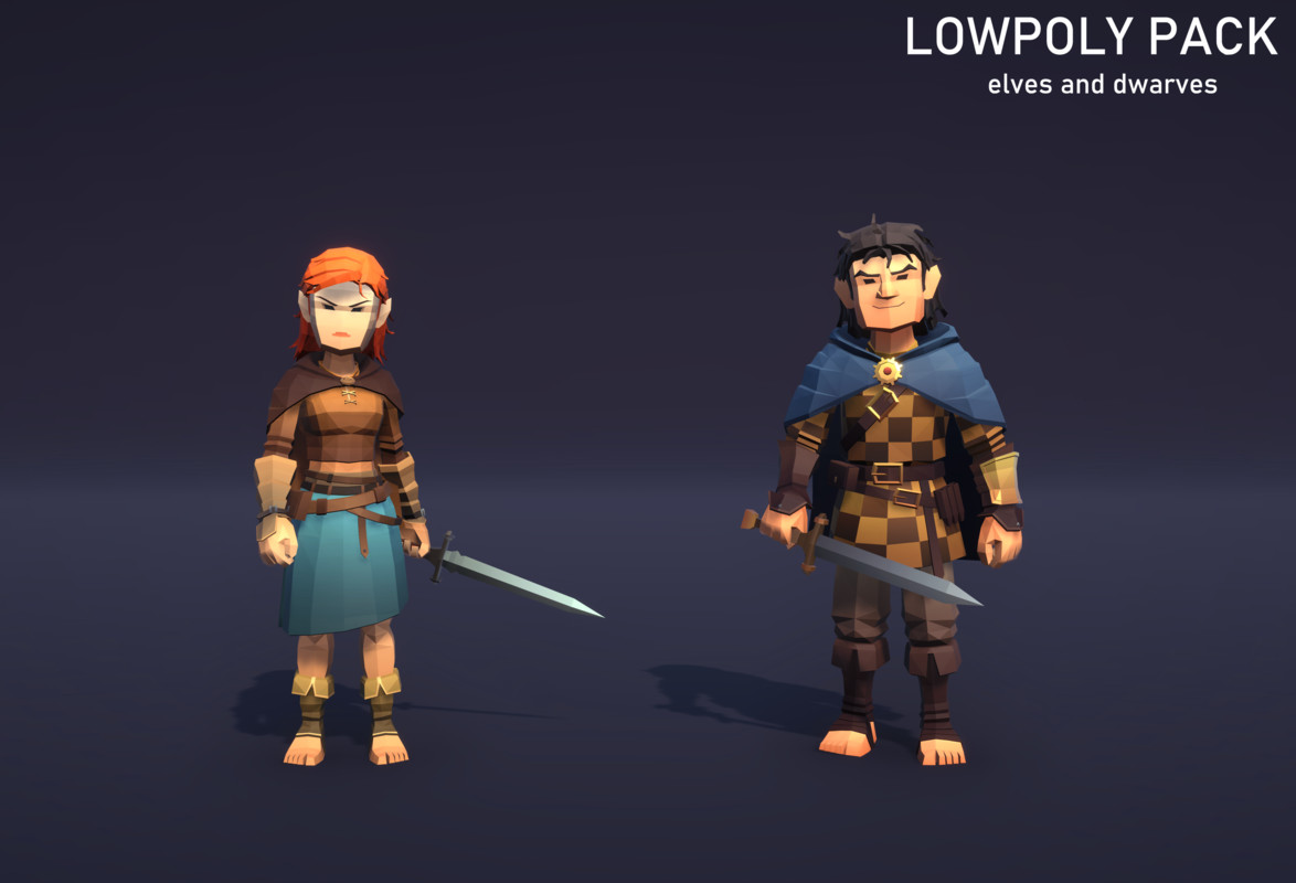 LowpolyPack_Elves and Dwarves