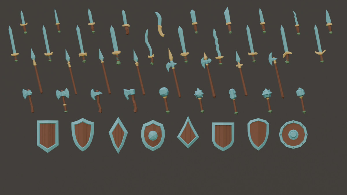 Fantasy Melee Weapons - Low Poly Pack
