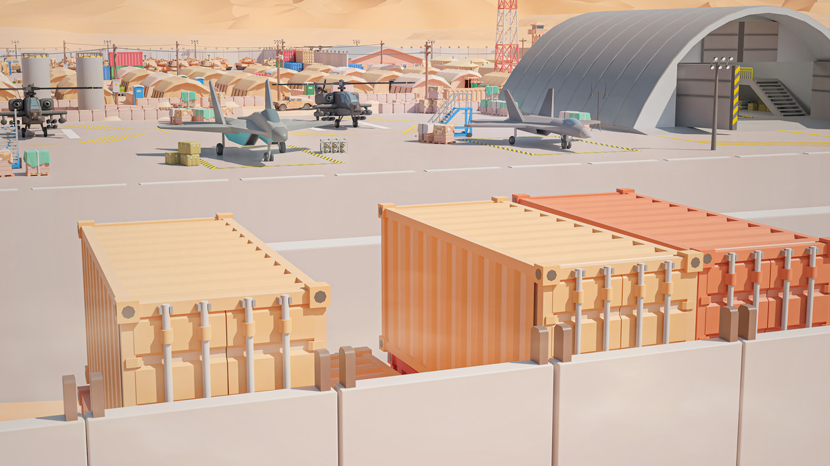Military Desert - Low Poly 3D Models Pack