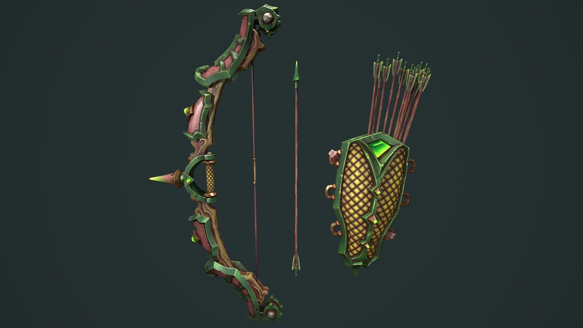 Knight Bow Quiver Arrow