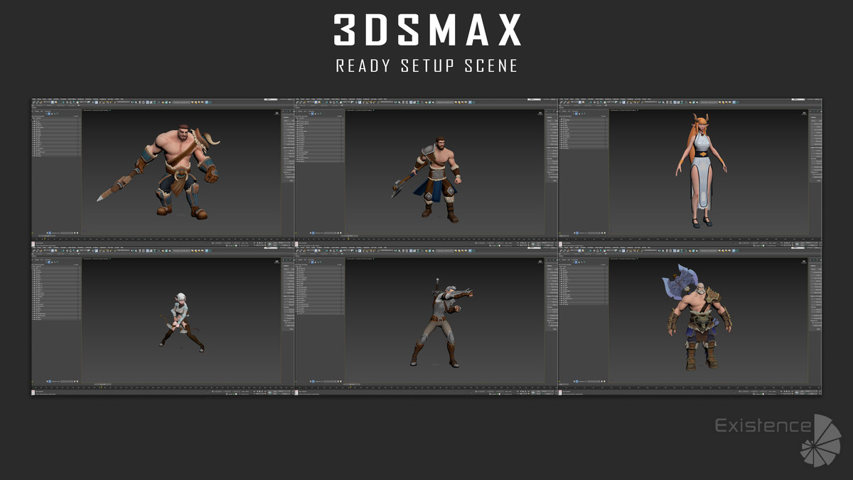Pack 2 and 3 - Stylized Characters Warriors - #74