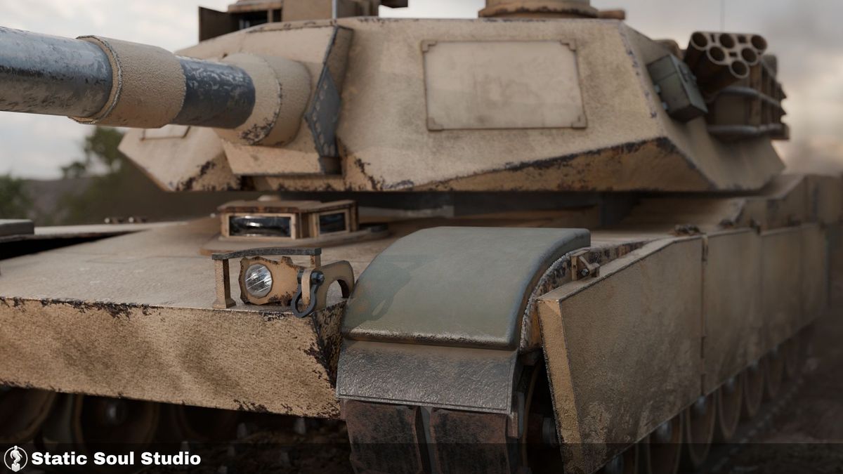 M1A2 Abrams Battle Tank Pack ( 8 Skin Design , Customizable Pieces , Optimized )