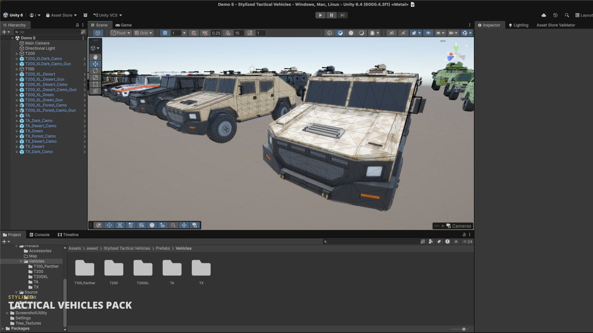 STYLIZED TACTICAL VEHICLES - FULL PACK