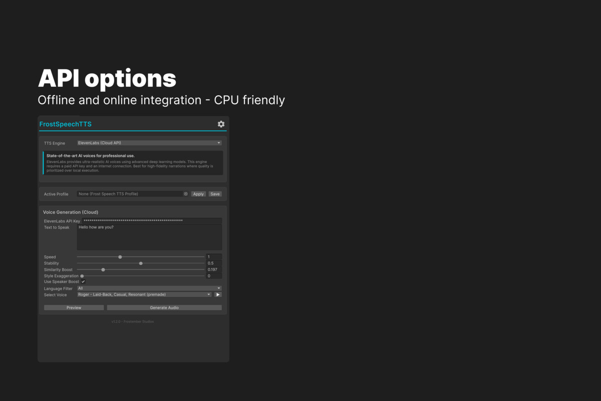 FrostSpeech TTS - Offline Text-to-Speech (TTS) & Voices Plugin