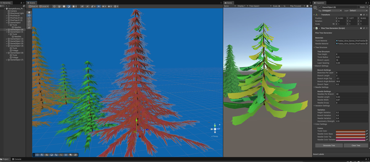 Stylized Pine Tree Generator