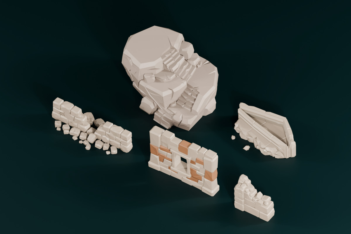 Low Poly Ruins Pack