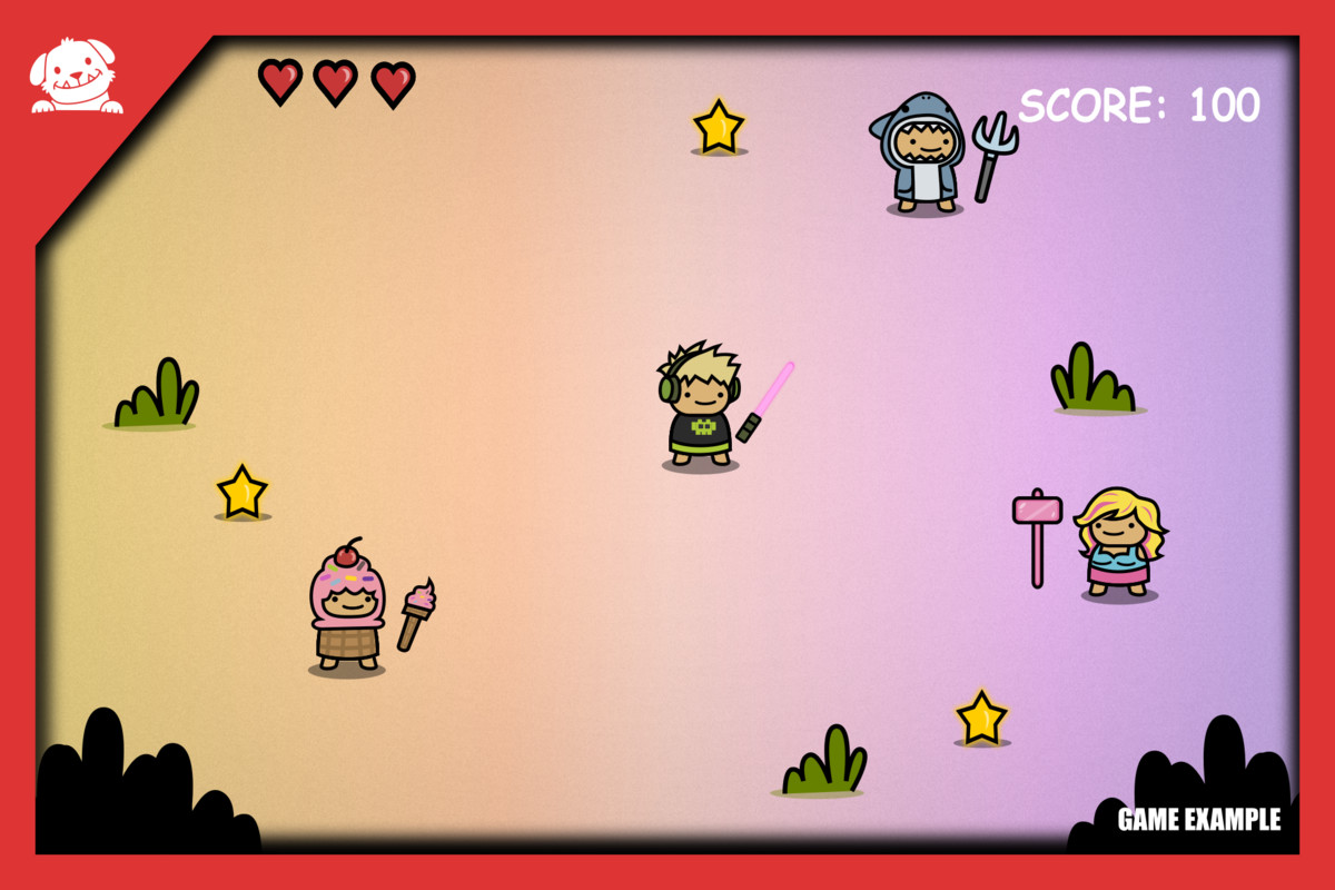 Simple 2D Cute Party Casual Characters