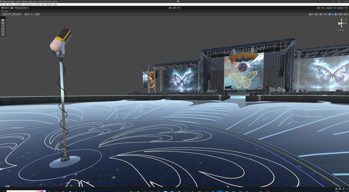 Big Butterfly Concert Arena Stage Venue Modular 3D Model