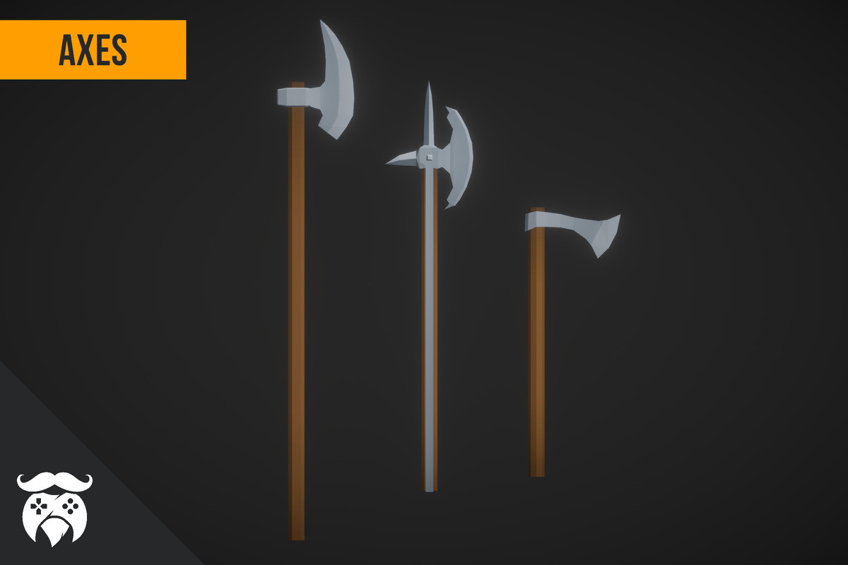 Historically Realistic Low Poly Swords & Weapons