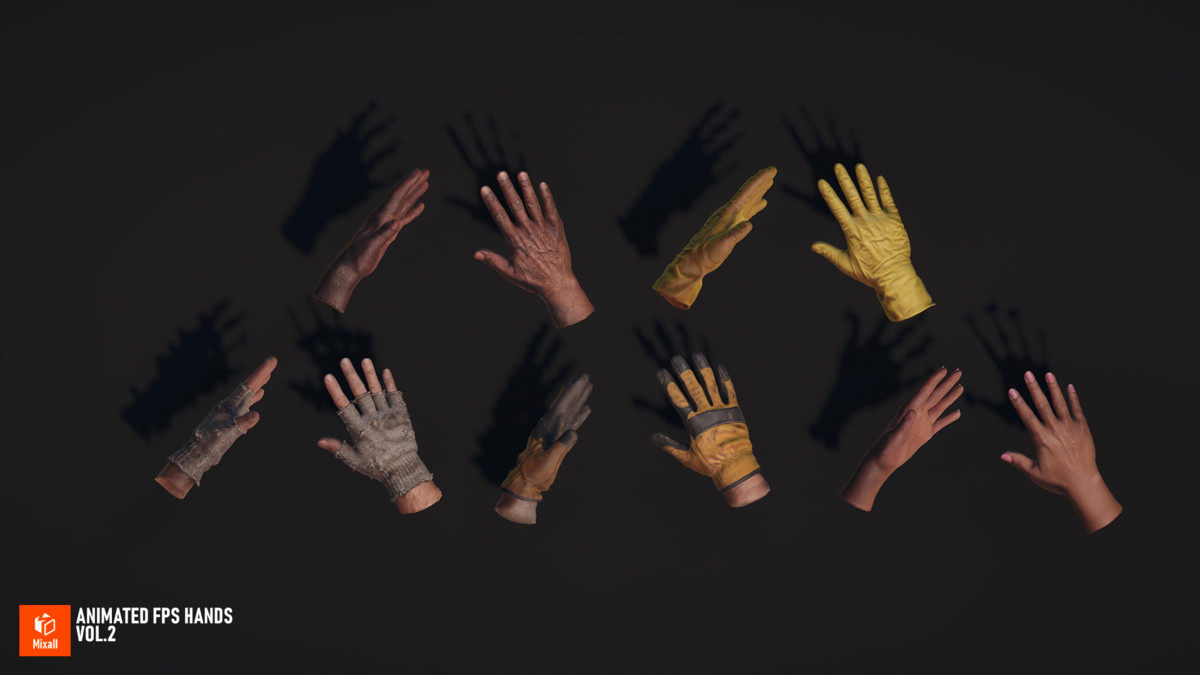 Animated FPS Hands Vol.2