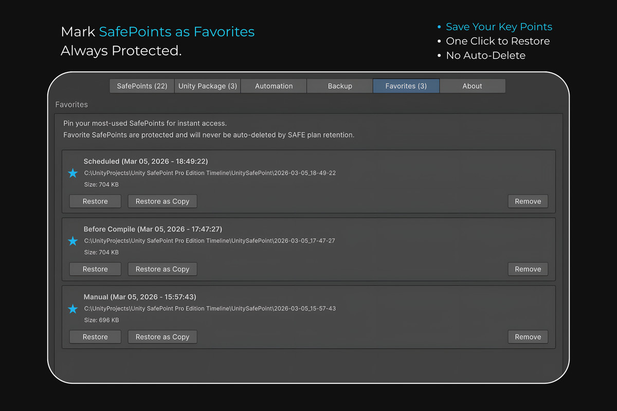 SafePoint PRO: Backup & Restore (Automatic Checkpoints)