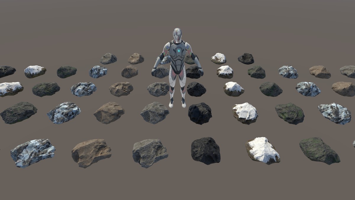 Realistic Rock Pack - Large Rocks Set C
