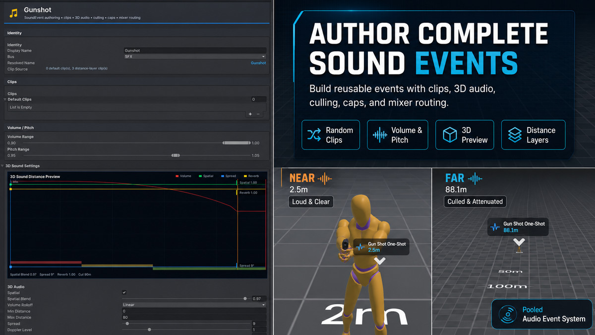 Pooled Audio Event System