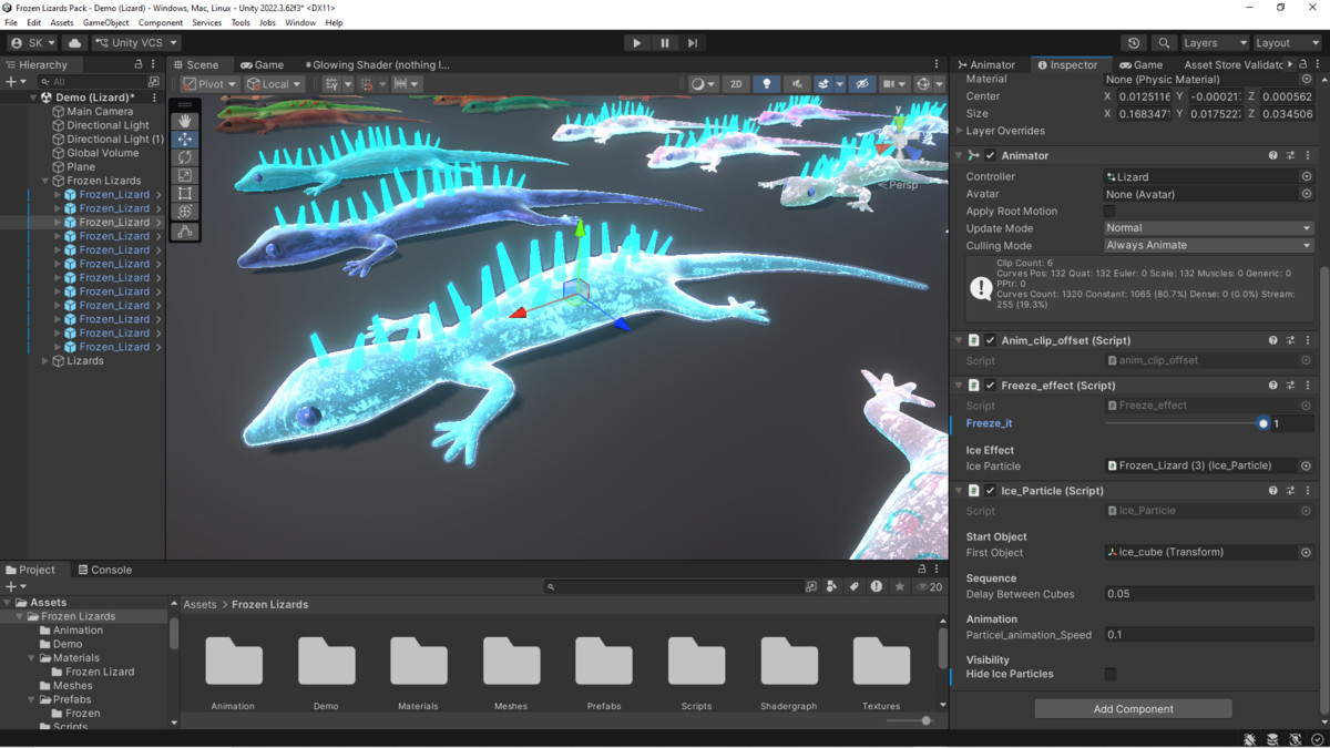 Freezable Lizards Pack 3D