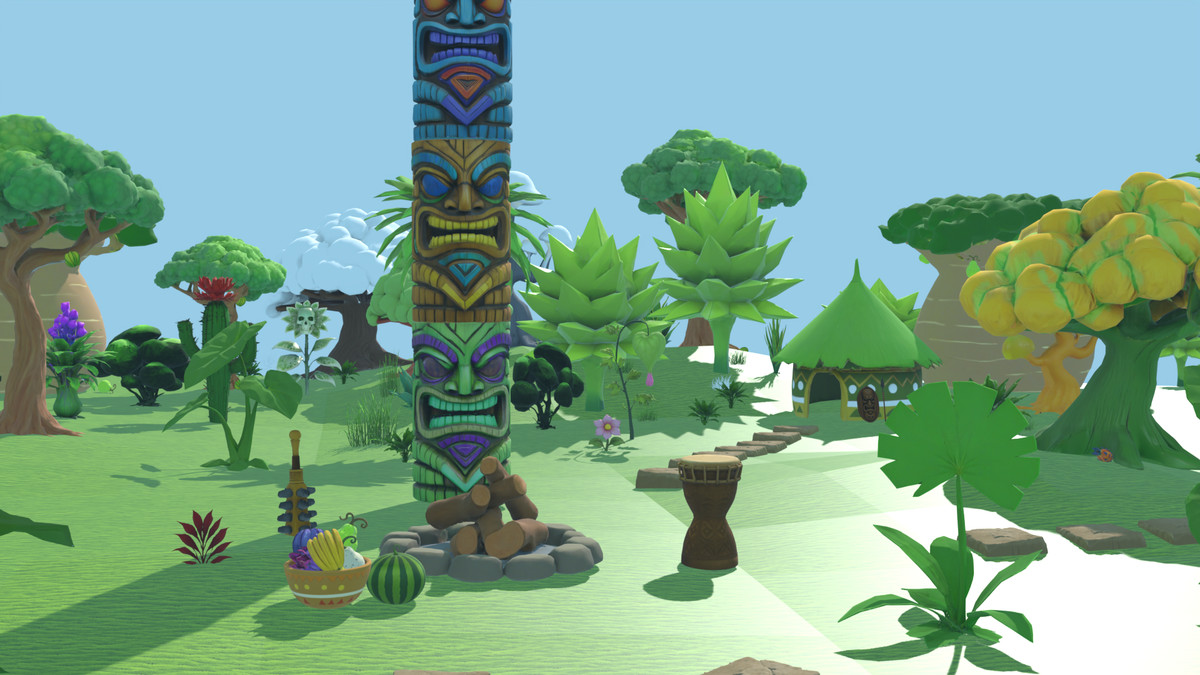 Tropical Tiki Jungle Deluxe Stylized Low Poly Modular Model Pack
