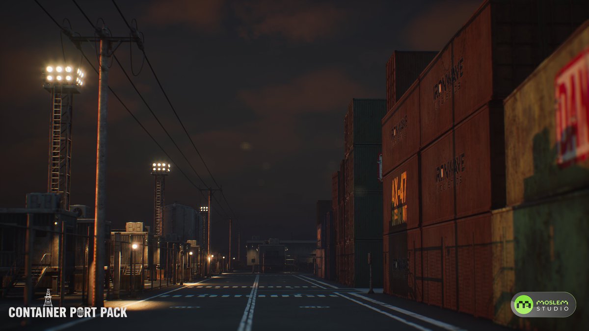 Realistic Modular Container Port Environment